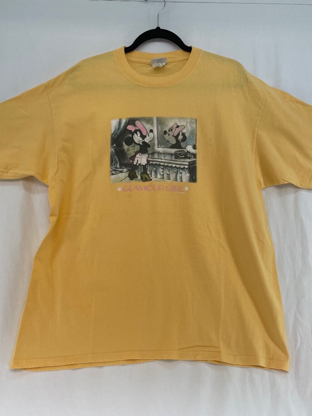 Disney Minnie Mouse Graphic T-shirt Yellow Women’s Size Extra Large - VINTAGE